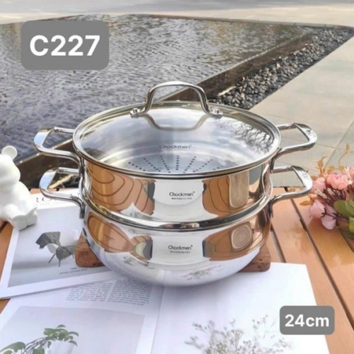 Bộ nồi kèm xửng hấp Chockmen 24cm C227