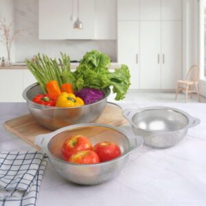 Bộ 3 rổ inox có tay cầm Gkoch MYDH0305