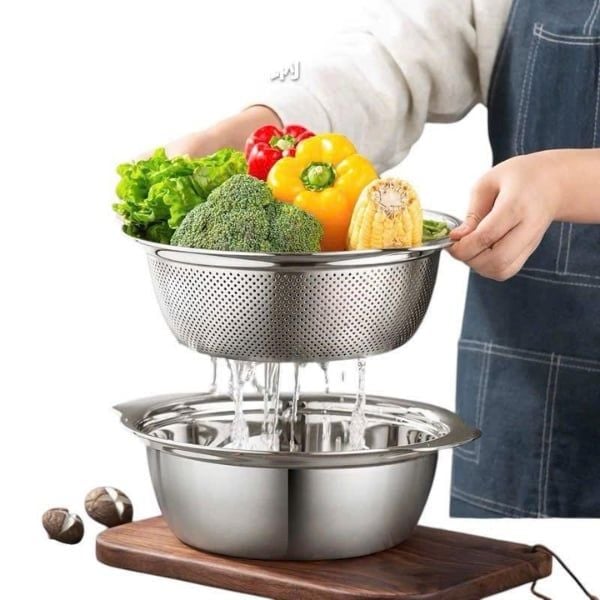 set-ro-chau-chockmen-c351 Bộ rổ chậu Chockmen size 27cm CKM35