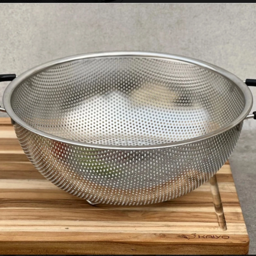 Rổ inox 2 tay cầm có chân Kaiyo 28,5cm KIB-6070