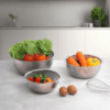 Bộ 3 rổ inox không tay cầm Gkoch MYDH1012