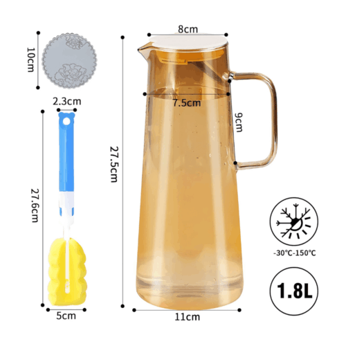 Bình đựng nước thủy tinh Sodasweet Germany 1,8L có tay cầm