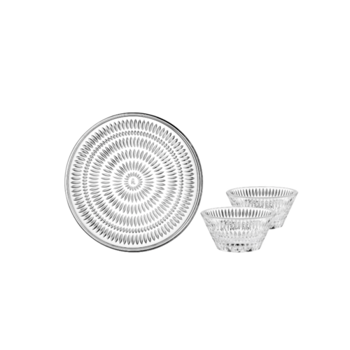 Set 3 bát và đĩa pha lê Nachtmann Ethno 105766 11cm và 22cm