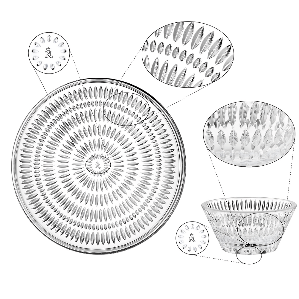 Set 3 bát và đĩa pha lê Nachtmann Ethno 105766 11cm và 22cm (2) Set 3 bát và đĩa pha lê Nachtmann Ethno 105766 11cm và 22cm